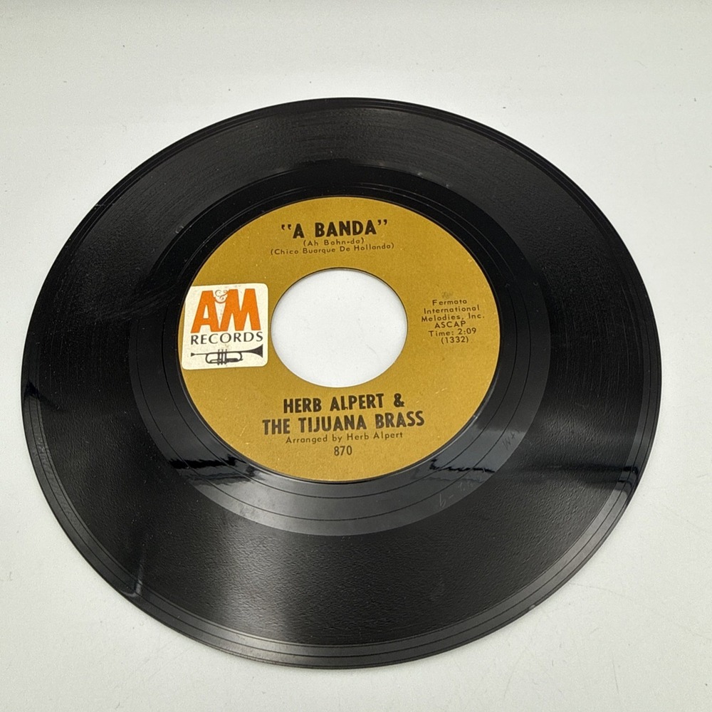 Herb Alpert & Tijuana Brass,A&M,"A Banda",US,7" 45 with P/S,Latin 60s pop, EX/VG